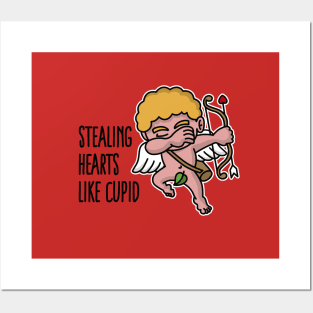 Stealing hearts like cupid - Valentine's day dab Posters and Art